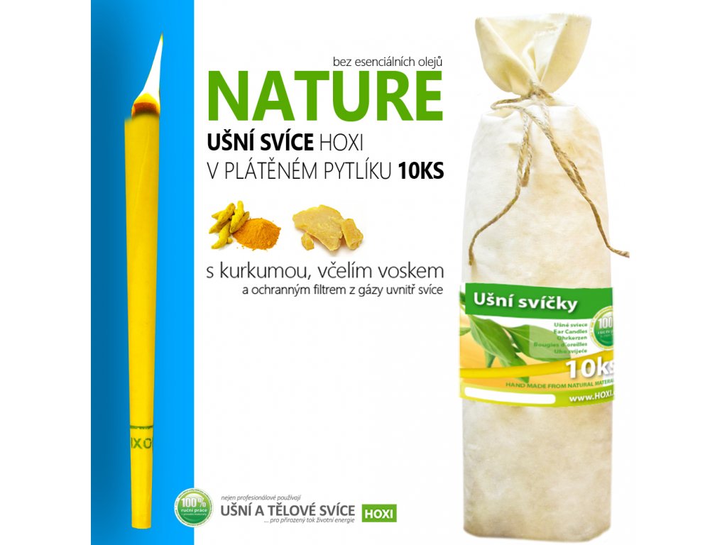 Ušné sviečky — plátené vrecko 10 ks