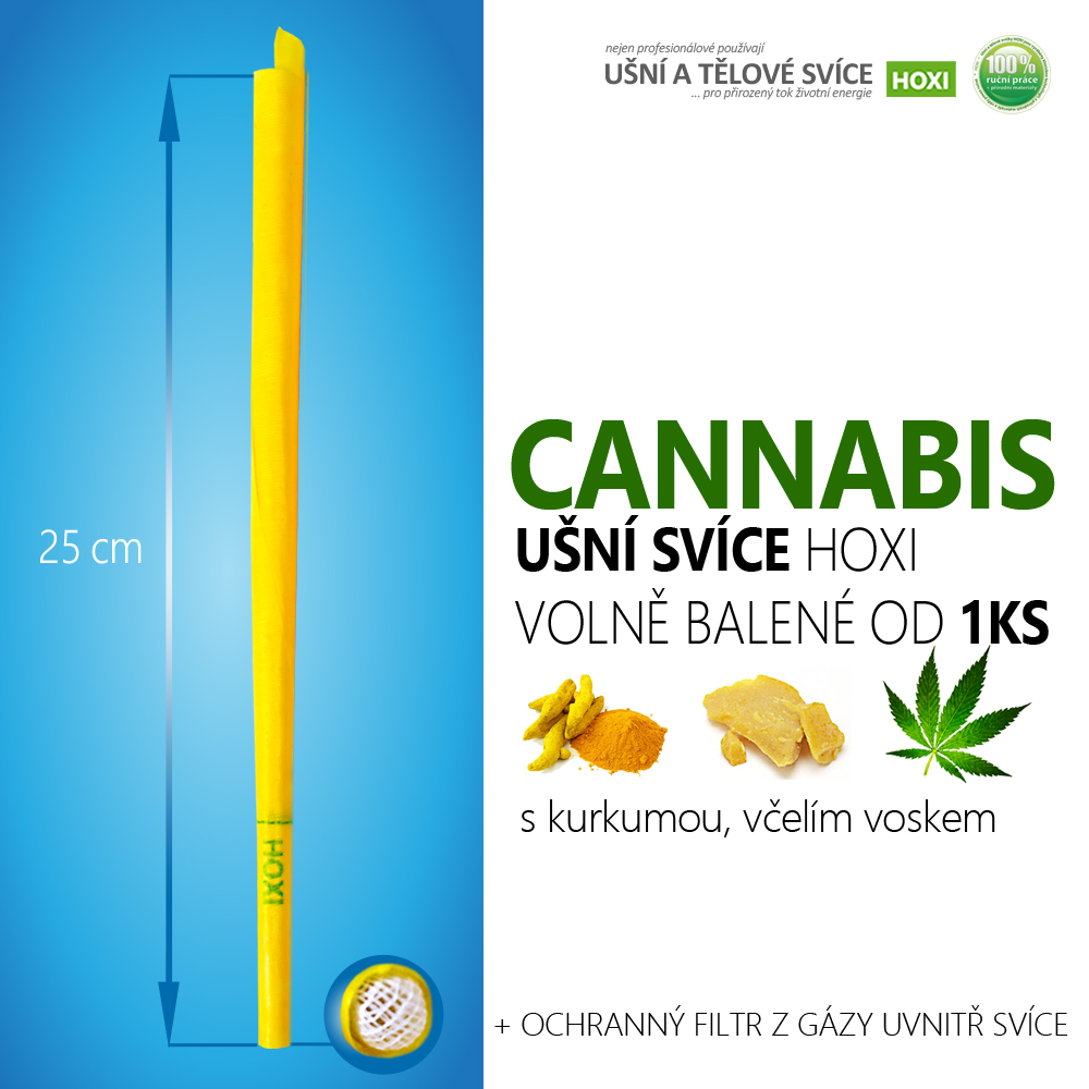 Ušní svíce HOXI® s CANNABISEM – volně balené