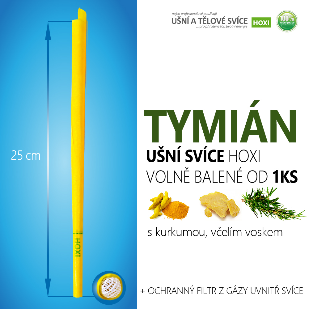 Ušní svíce HOXI® s tymiánem – volně balené