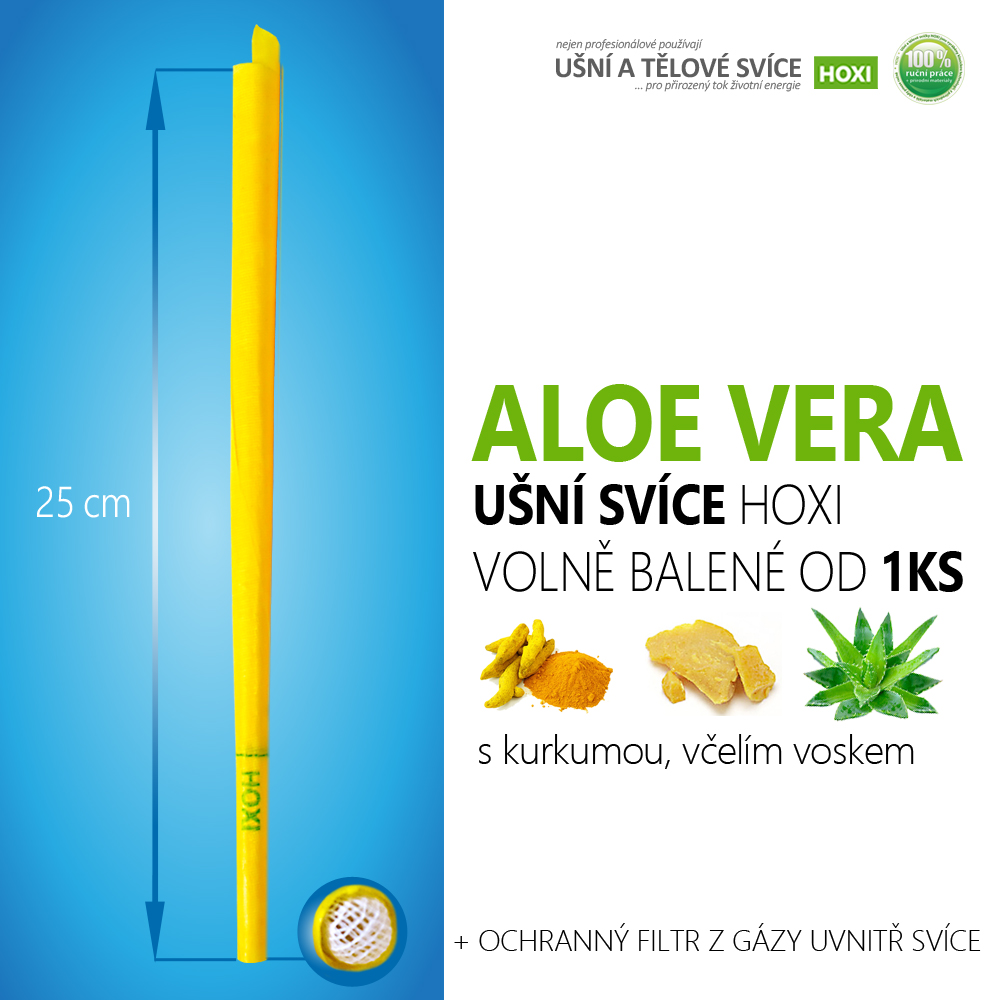 Ušní svíce HOXI® s Aloe Vera – volně balené
