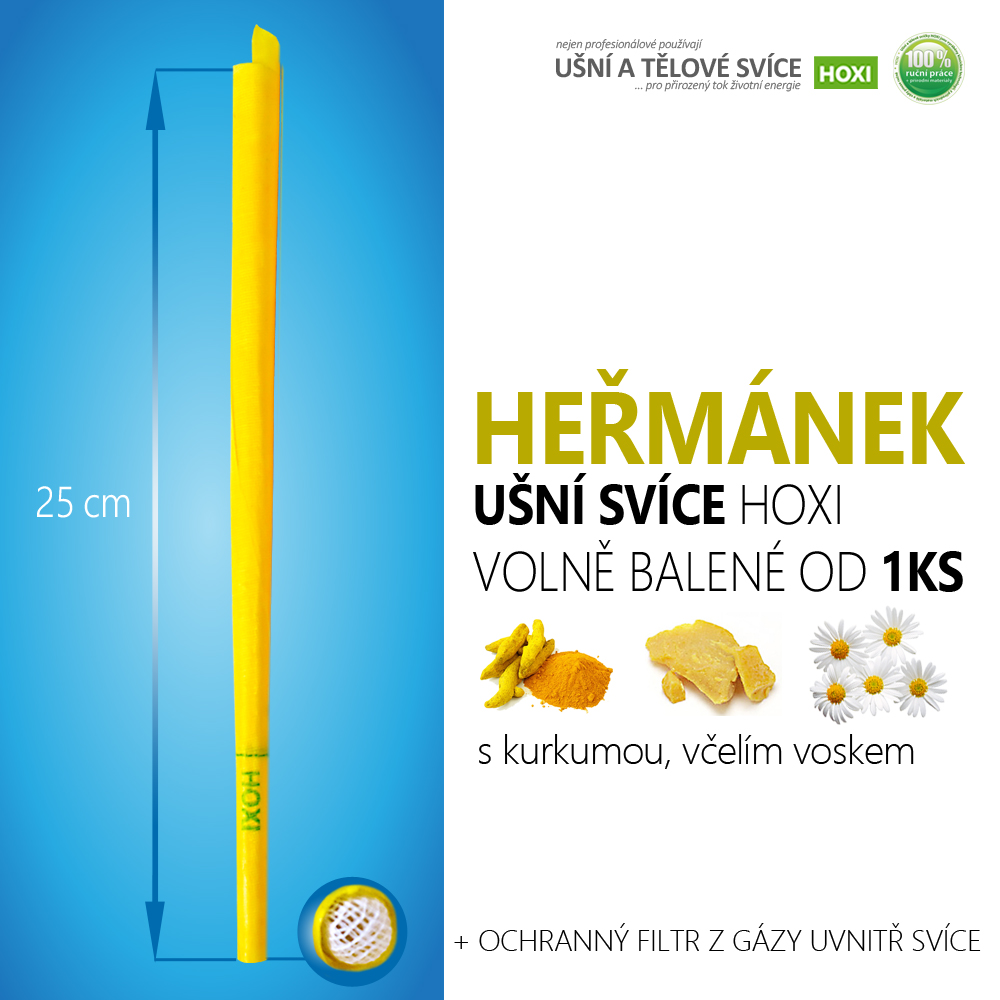 Ušní svíce HOXI® s heřmánkem – volně balené