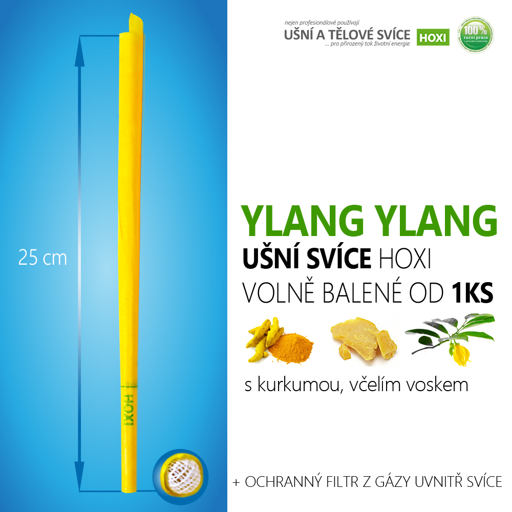 Ušní svíce HOXI® s YLANG YLANG – volně balené