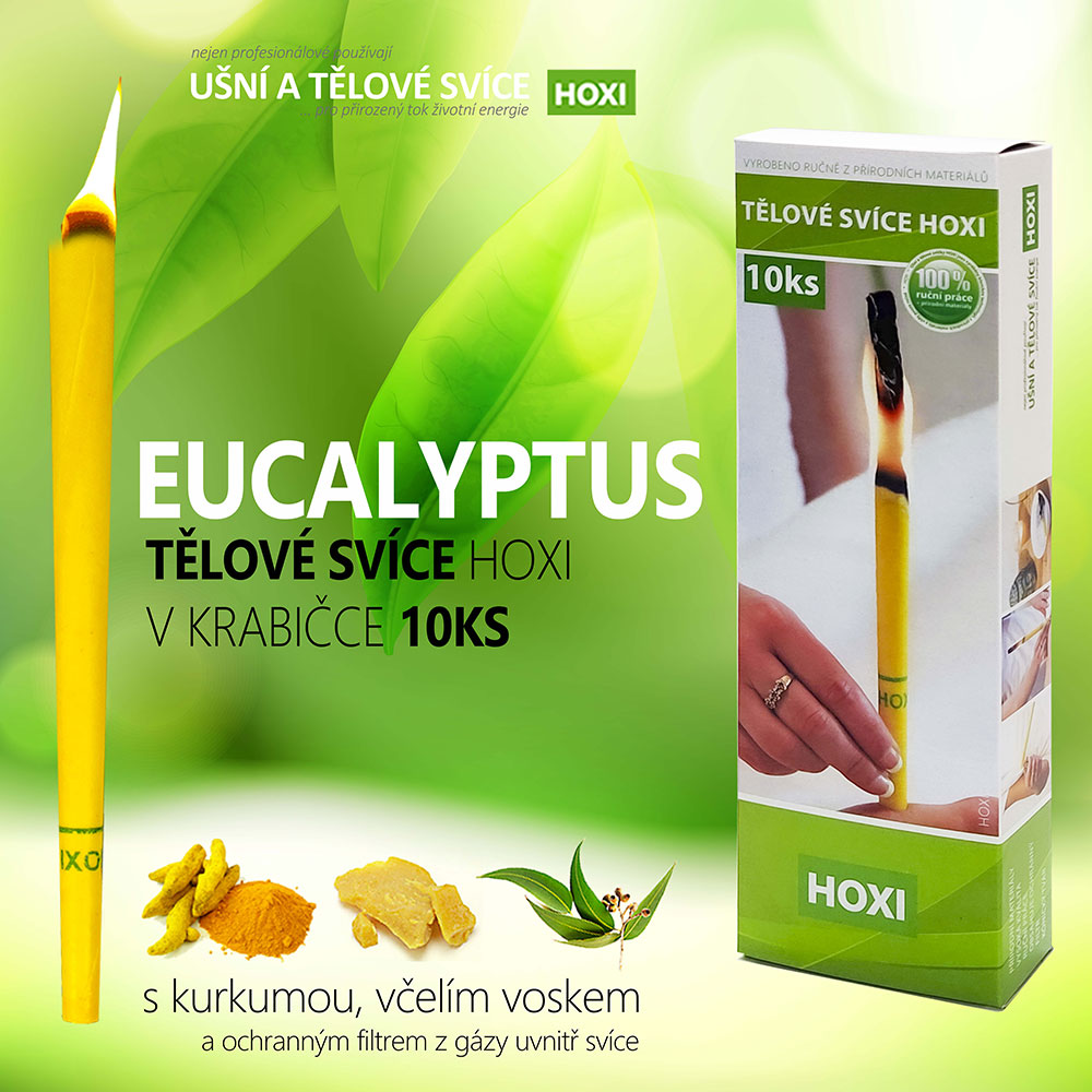Tělové svíce HOXI® s Eucalyptem 10ks v krabičce