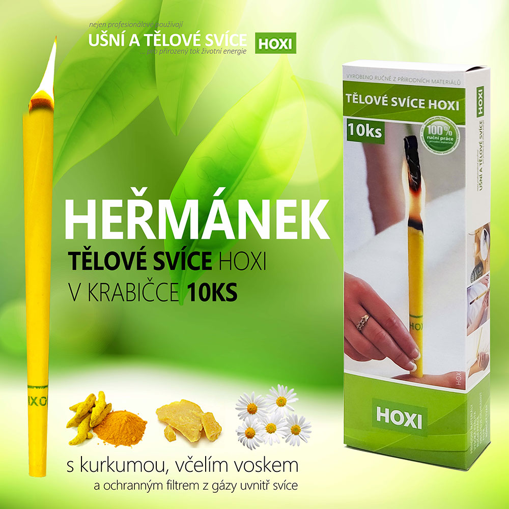 Tělové svíce HOXI® s Heřmánkem 10ks v krabičce