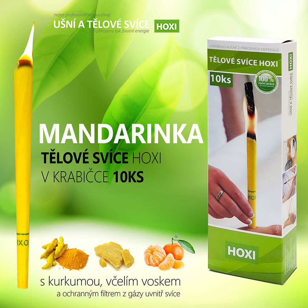 Tělové svíce HOXI® s Mandarinkou 10ks v krabičce