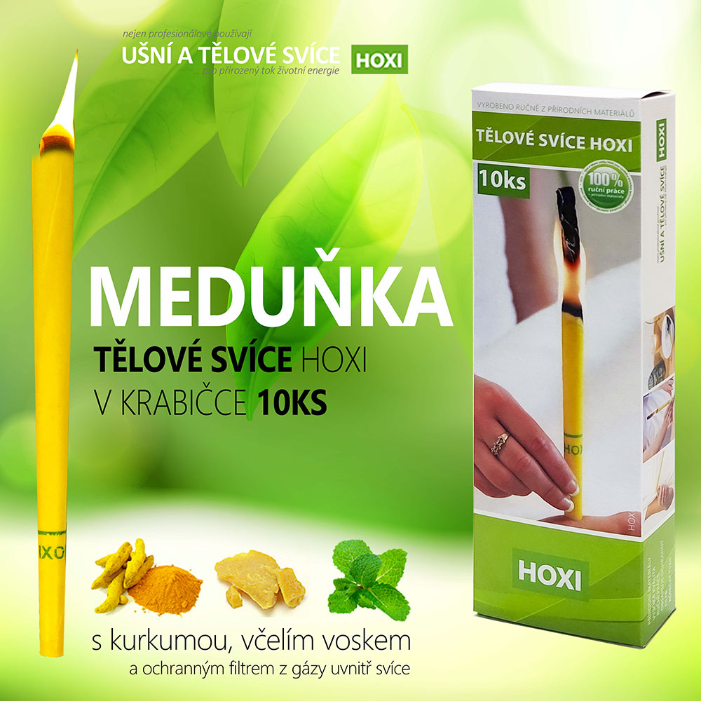 Tělové svíce HOXI® s Meduňkou 10ks v krabičce