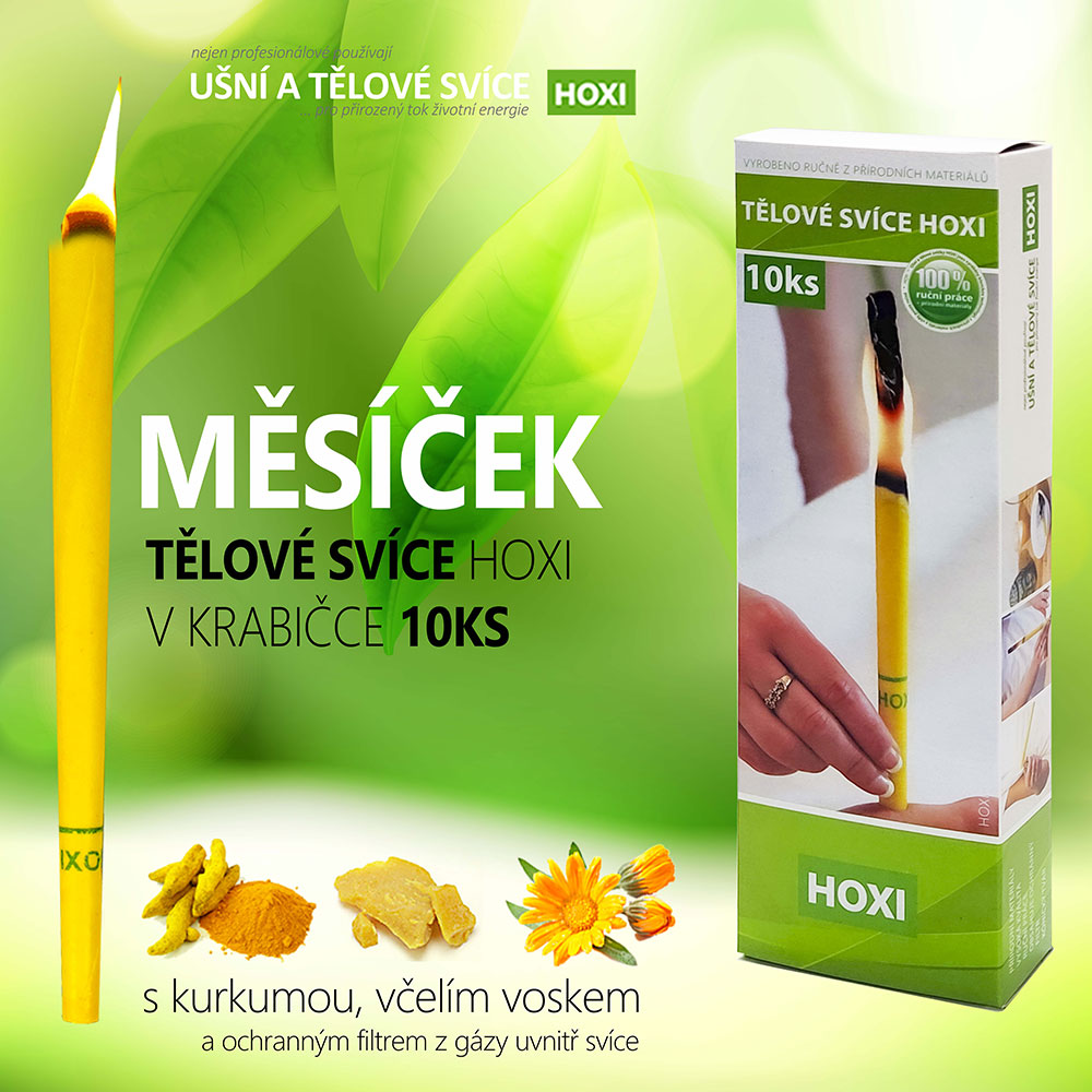 Tělové svíce HOXI® s Měsíčkem 10ks v krabičce
