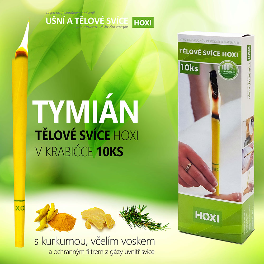 Tělové svíce HOXI® s Tymiánem 10ks v krabičce
