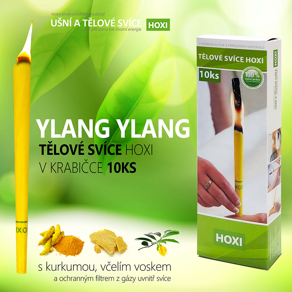 Tělové svíce HOXI® s Ylang Ylang 10ks v krabičce