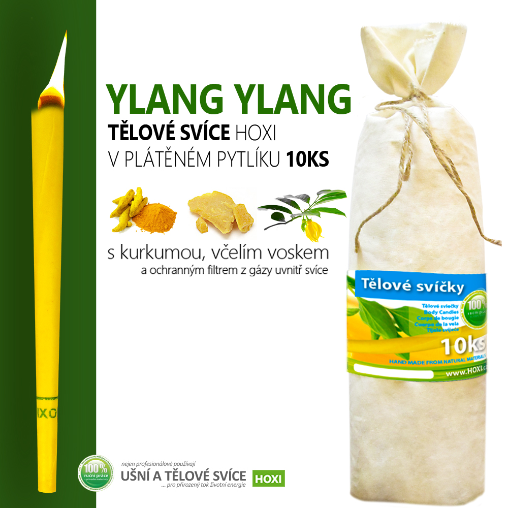 Tělové svíce HOXI® s Ylang Ylang 10ks v pytlíku