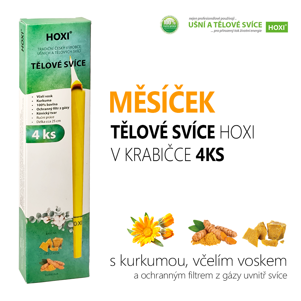Tělové svíce HOXI® s Měsíčkem 4ks v krabičce