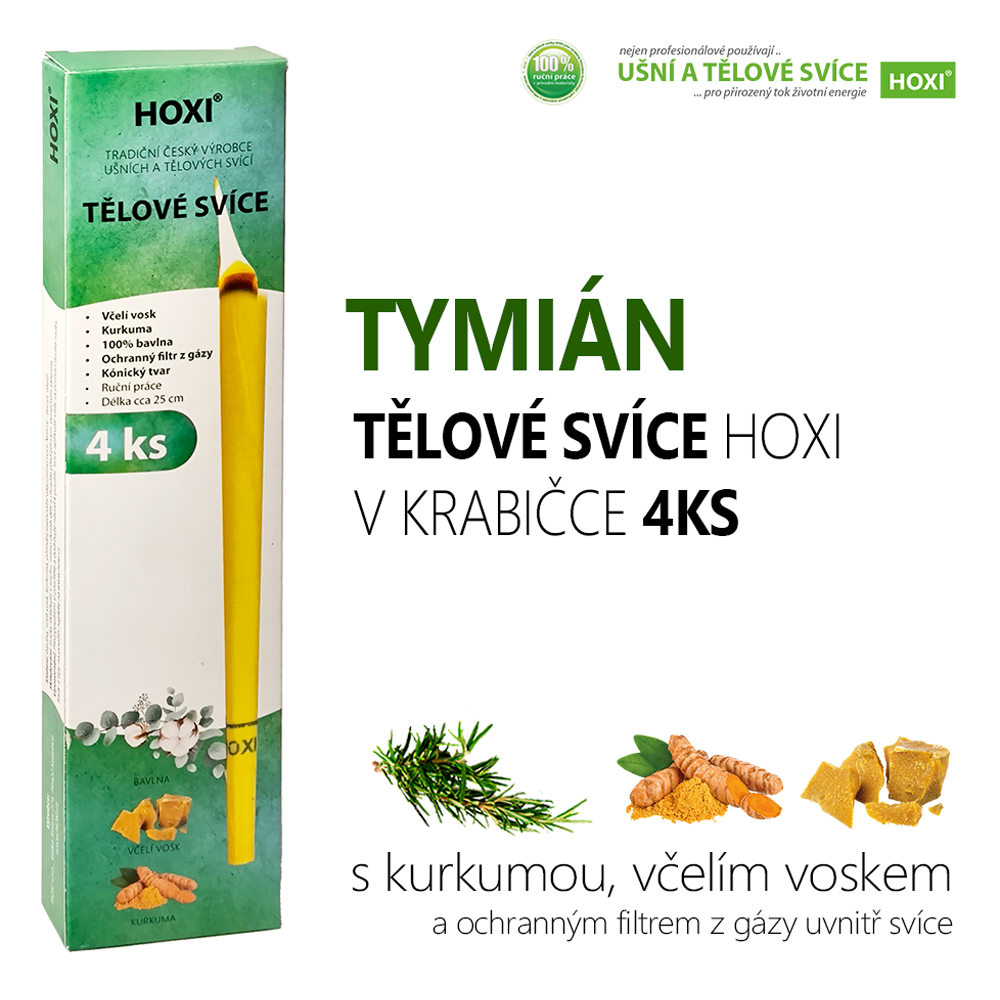 Tělové svíce HOXI® s Tymiánem 4ks v krabičce