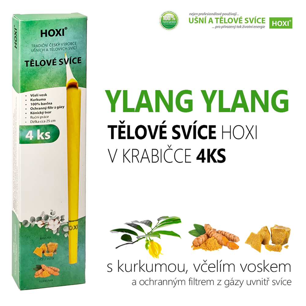Tělové svíce HOXI® s Ylang Ylang 4ks v krabičce