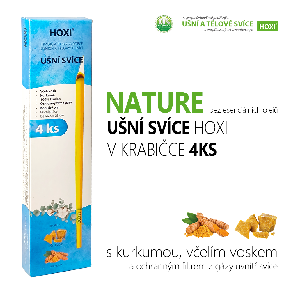 Ušní svíce HOXI® NATURE 4 ks v krabičce