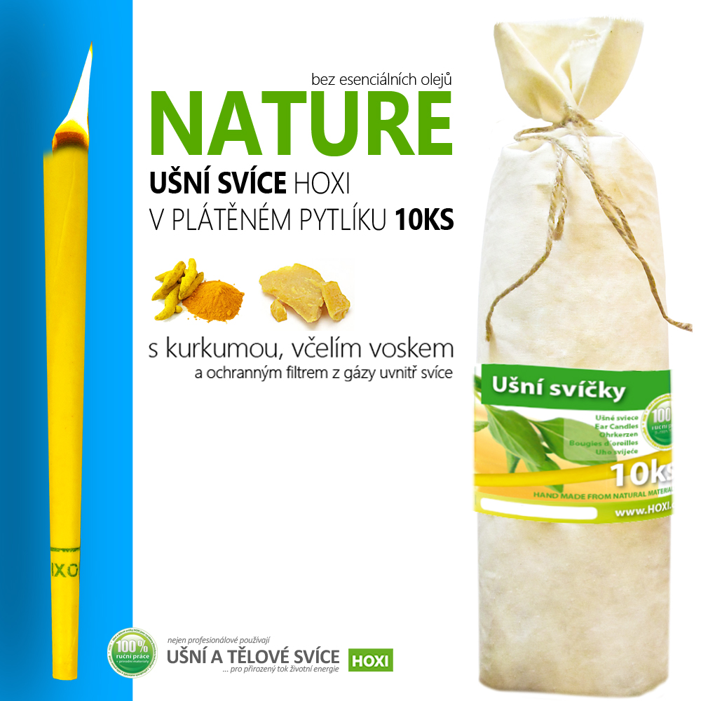 Ušní svíce HOXI® NATURE 10 ks v pytlíku